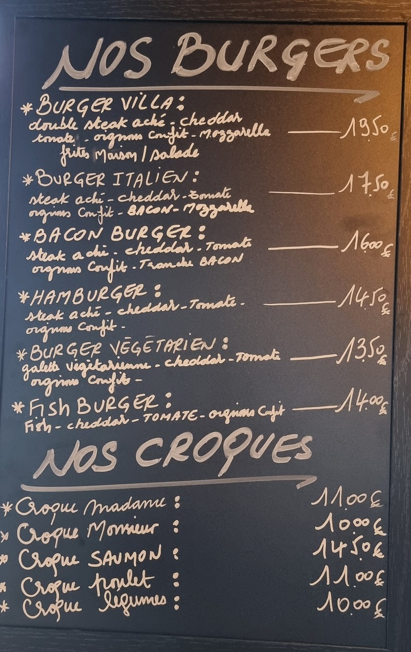 Bistro Villa Saint Gervais menu 2
