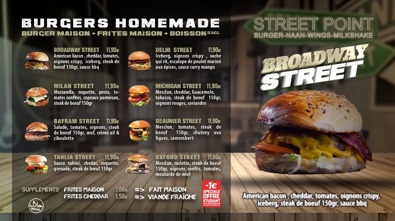 Street Point - Porte d’Orleans menu 2