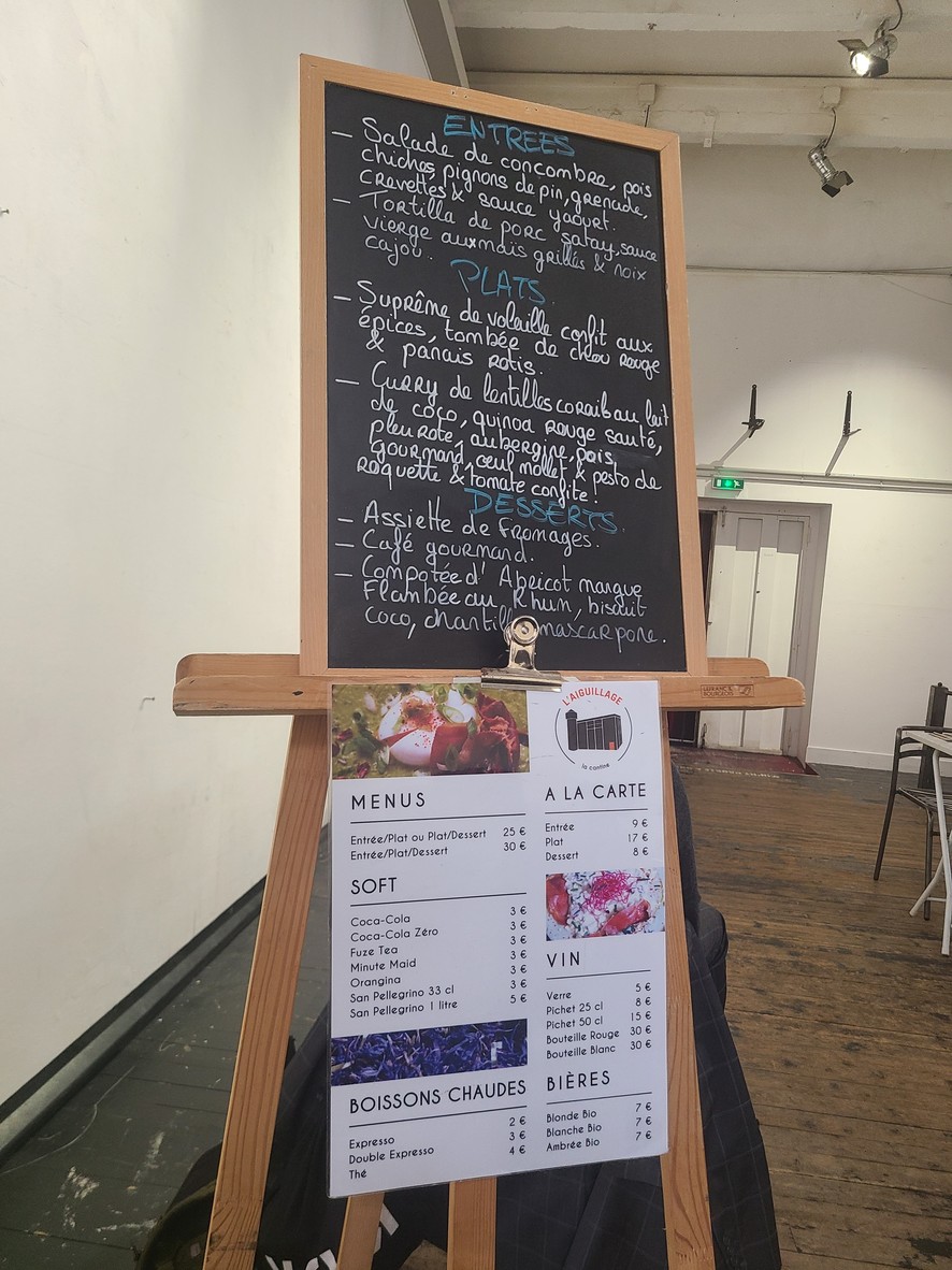 La Cantine de l'Aiguillage menu 1