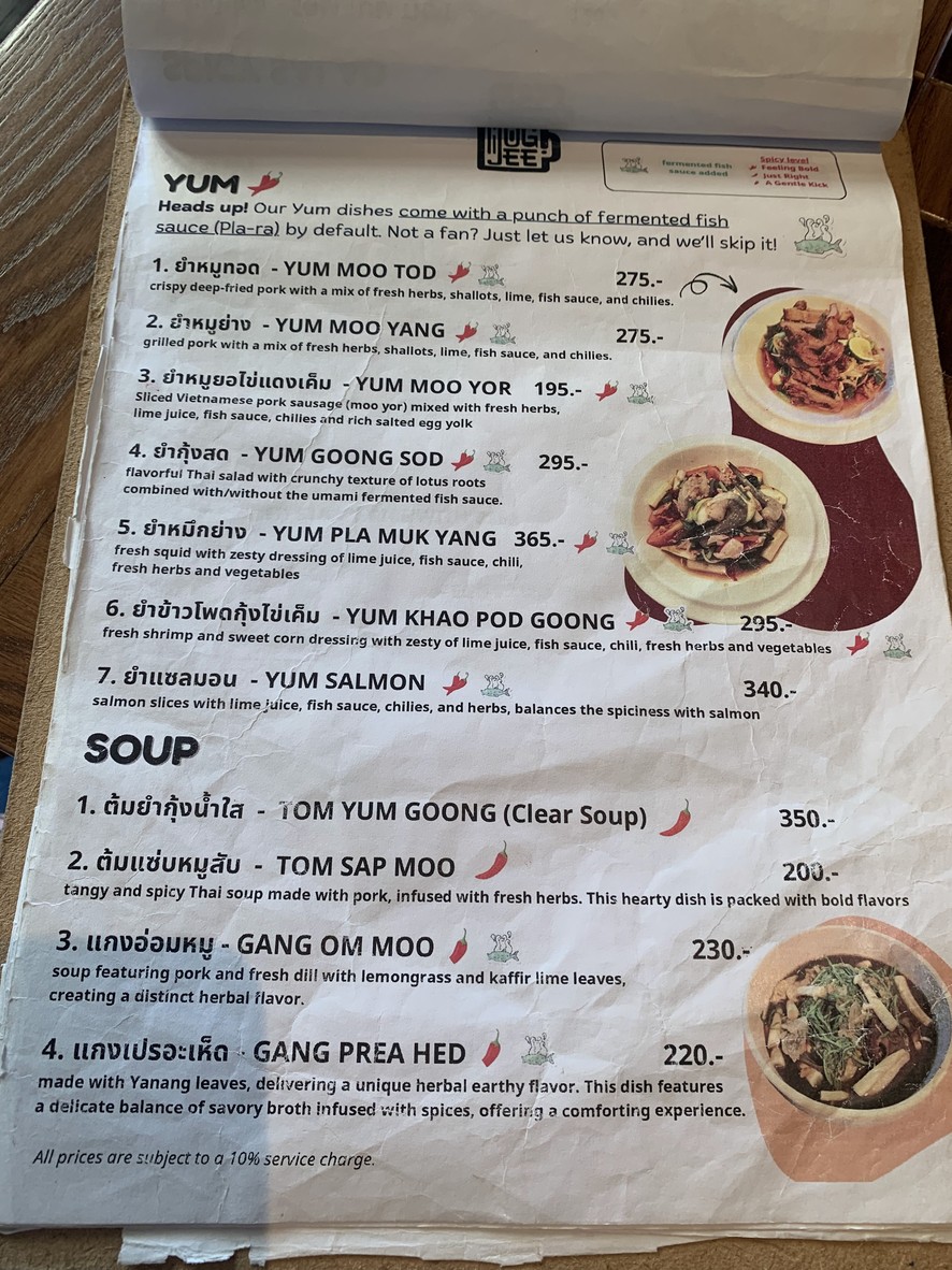 MUG JEE menu 2