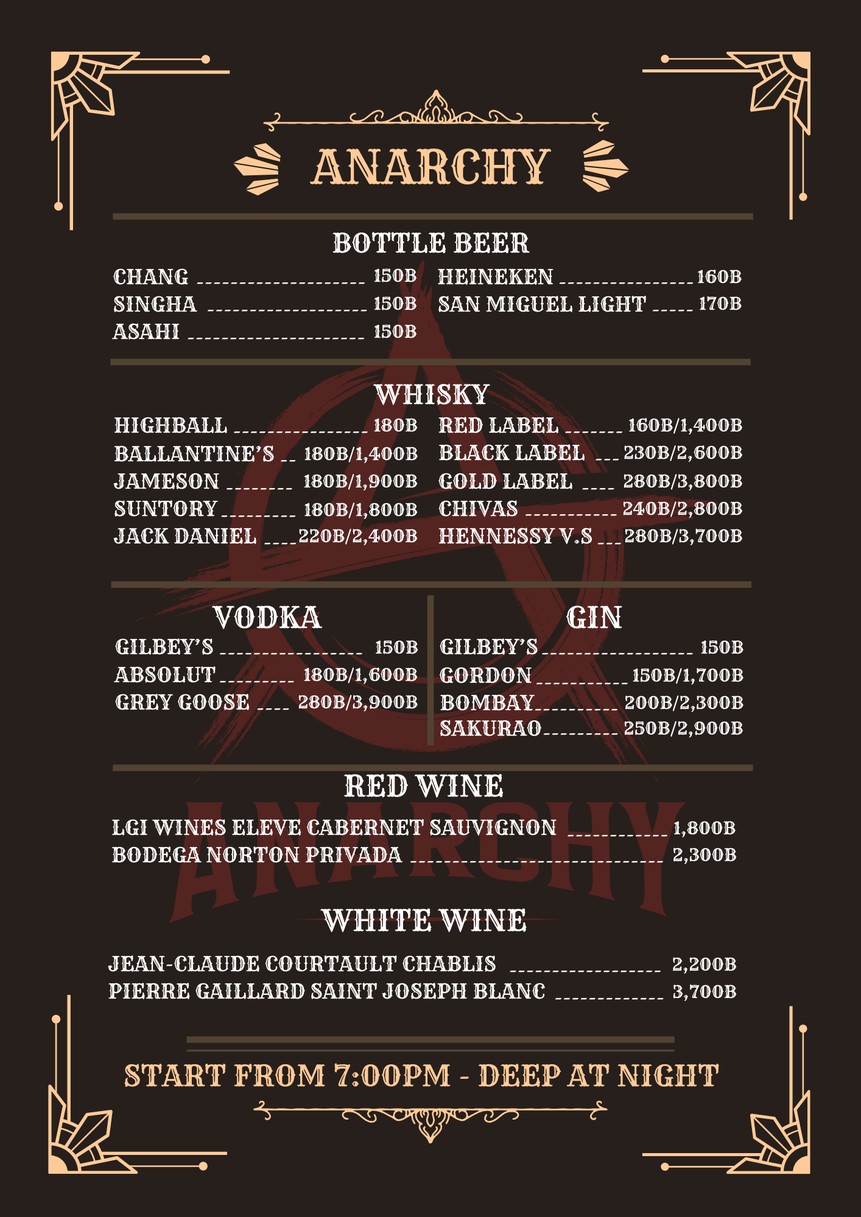 New Anarchy Ekkamai (3rd Floor ชั้น3) menu 4