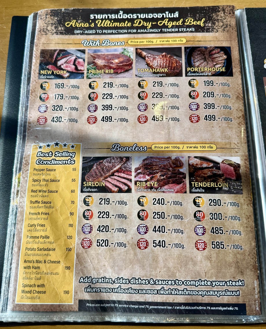 Arno's EmQuartier menu 2
