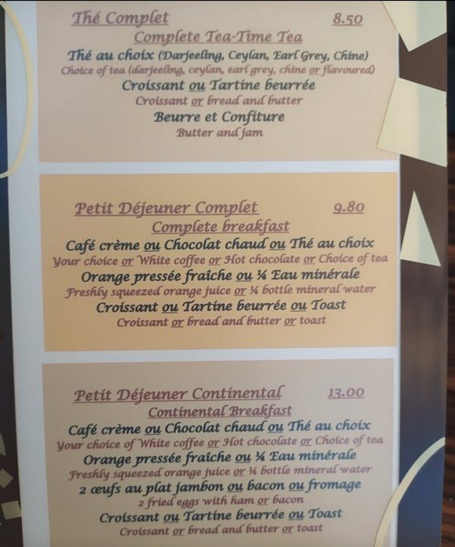 Le Wilson menu 2