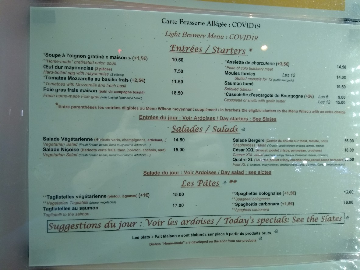 Le Wilson menu 5