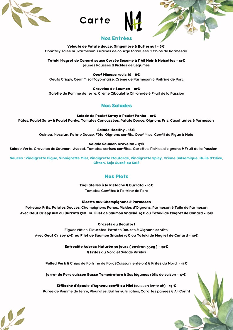 N+1 menu 1