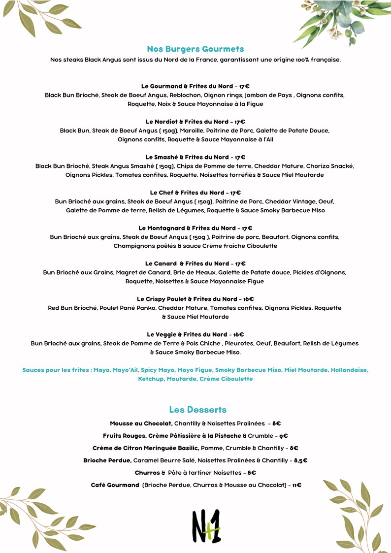 N+1 menu 2
