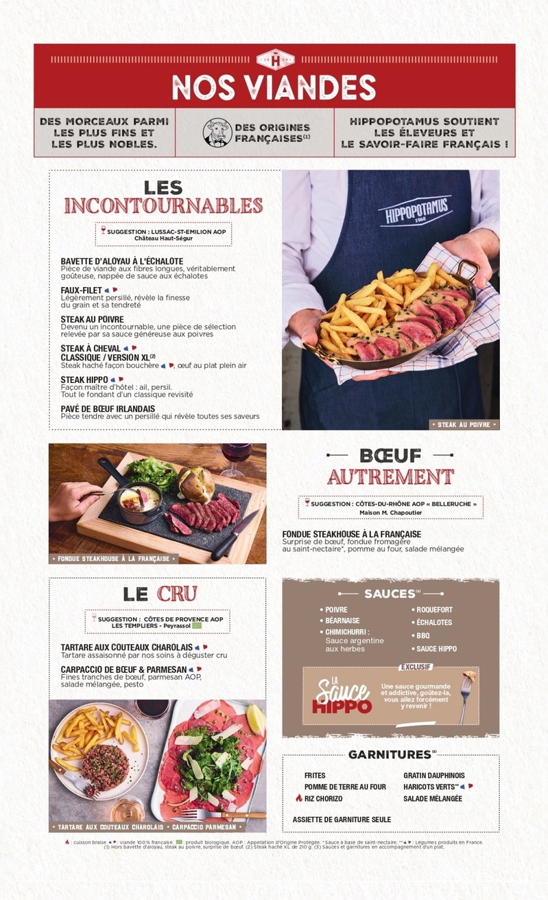 Hippopotamus menu 2