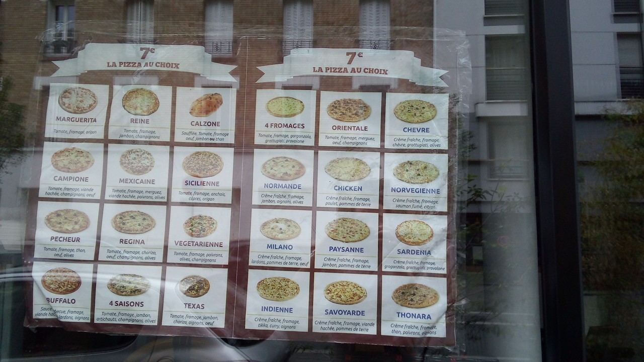 Patza Pizza menu 1