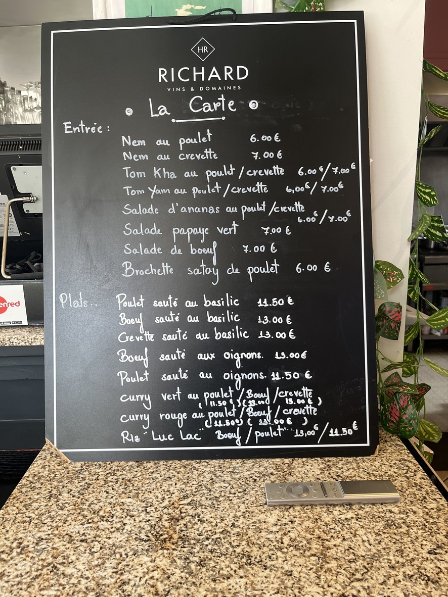 15 Baht menu 1