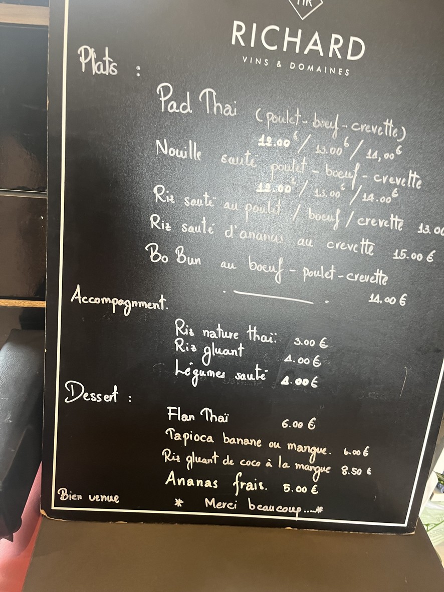 15 Baht menu 2