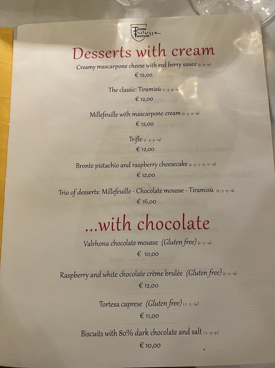 Taverna Trilussa menu 6