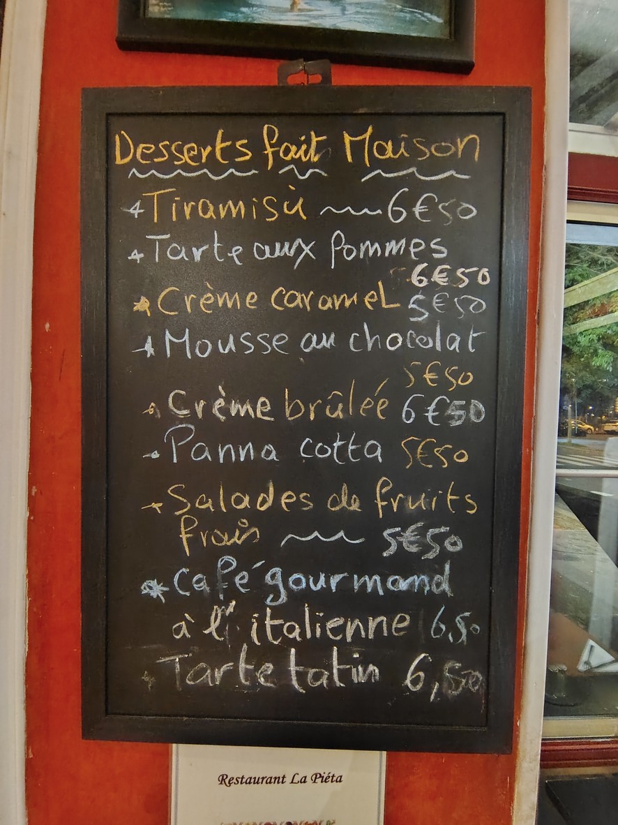 Restaurant Italien "La Pietà" menu 2