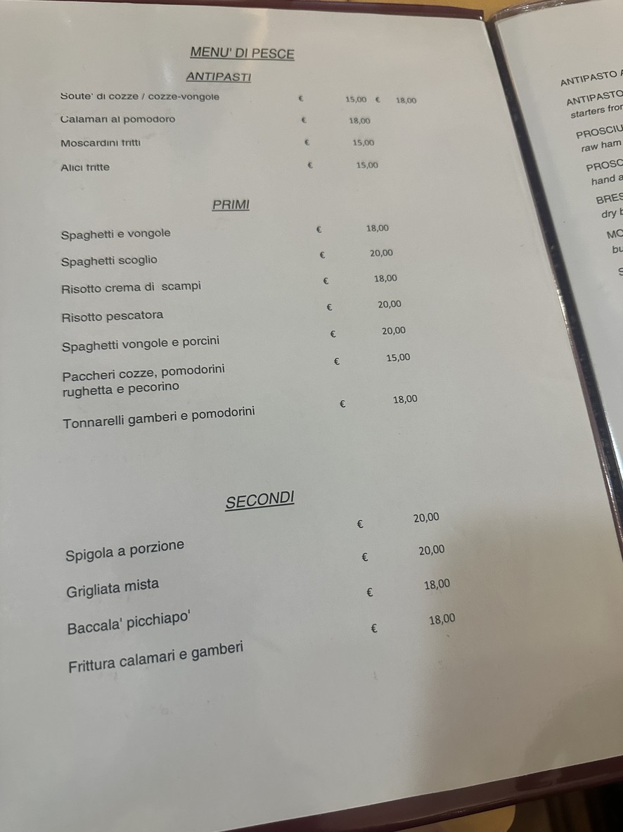 Antico Forno a Testaccio menu 3
