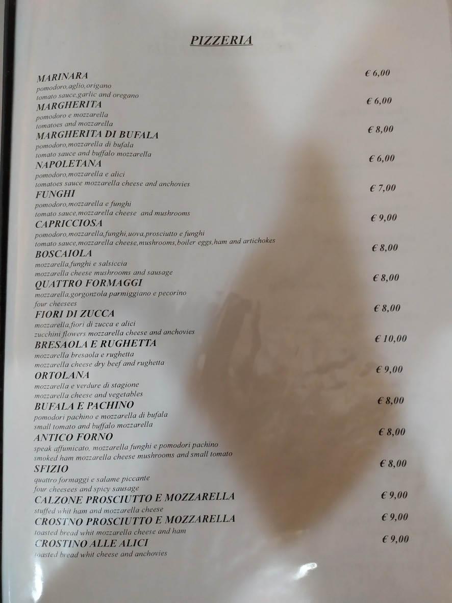 Antico Forno a Testaccio menu 5