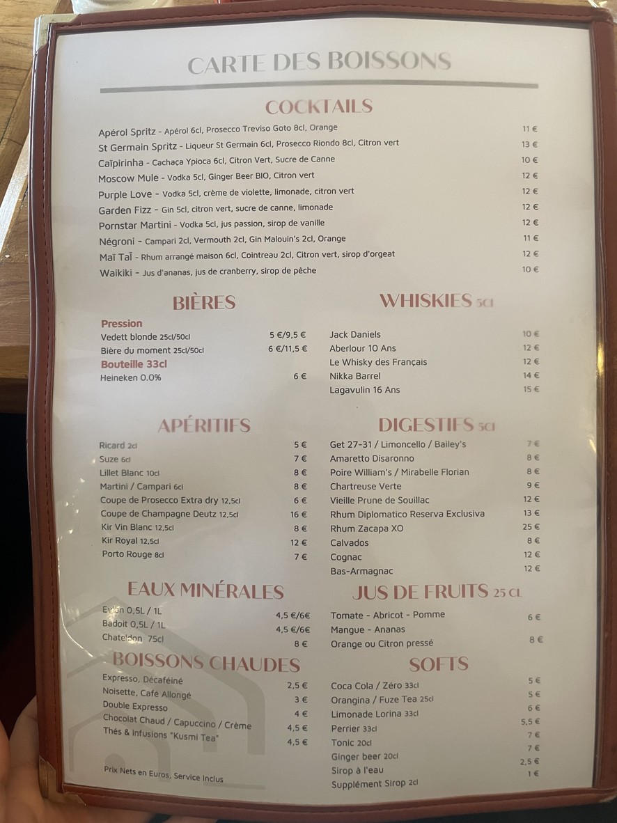 Garden Colombes menu 4