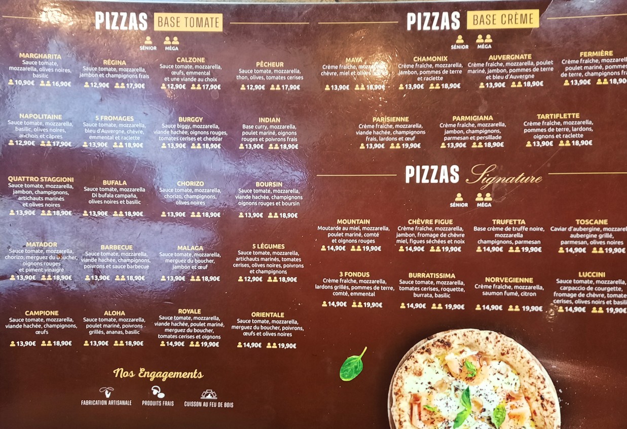 Woodiz Paris 13ème menu 1