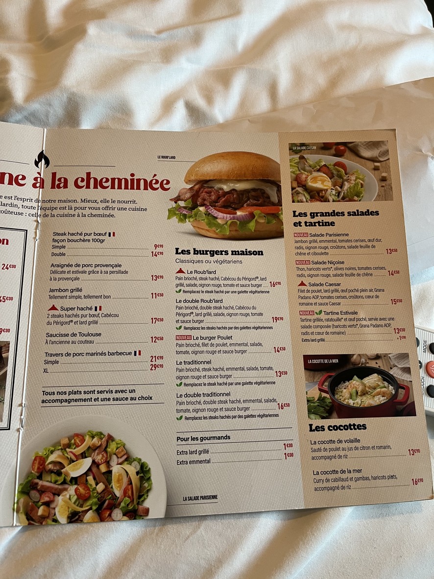 Courtepaille Villepinte menu 3