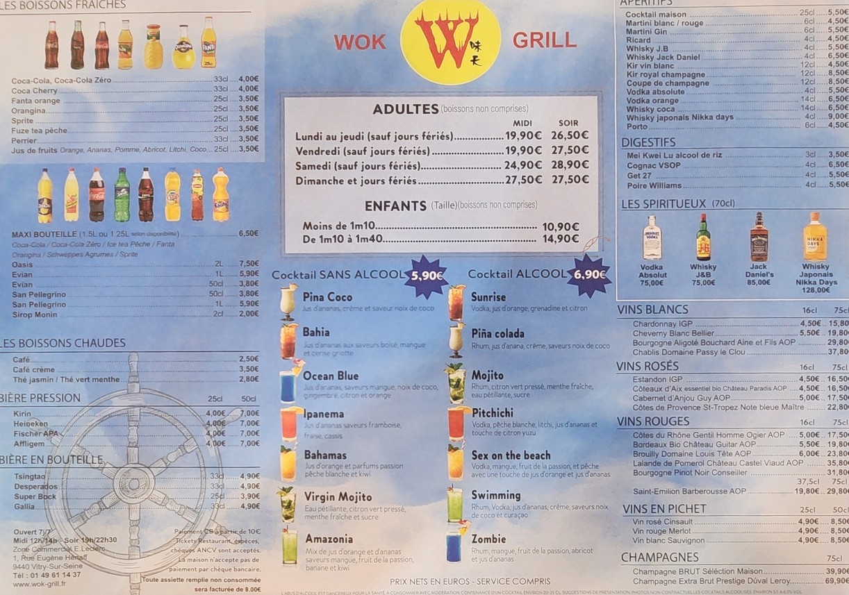 Wok Grill-Vitry menu 2