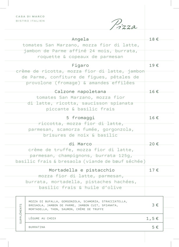 CASA DI MARCO Deuil-la-Barre menu 3