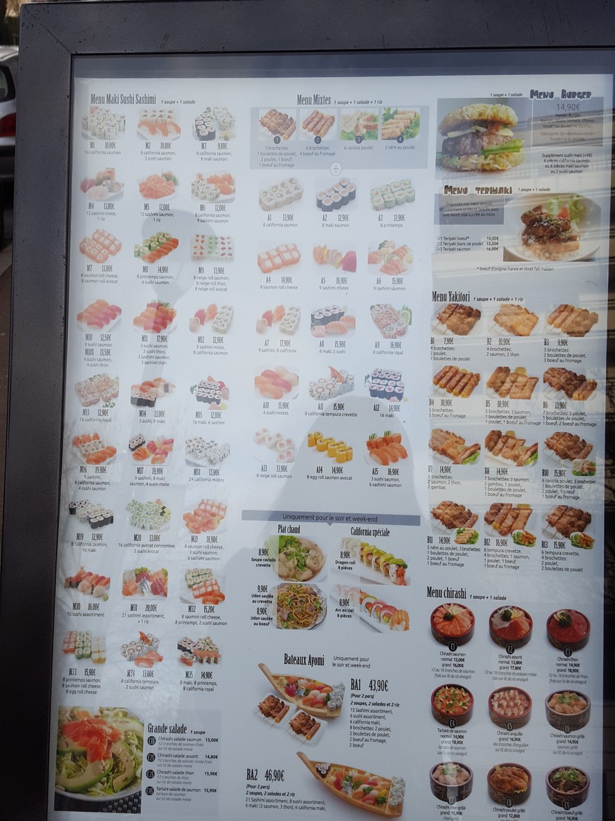 ayomi sushi menu 1