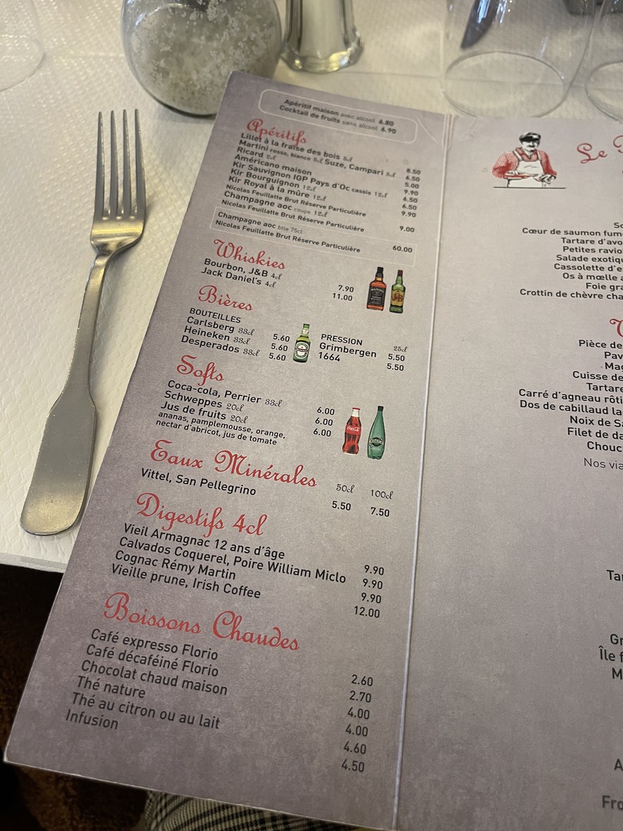 Le Bistro du Parisien menu 3