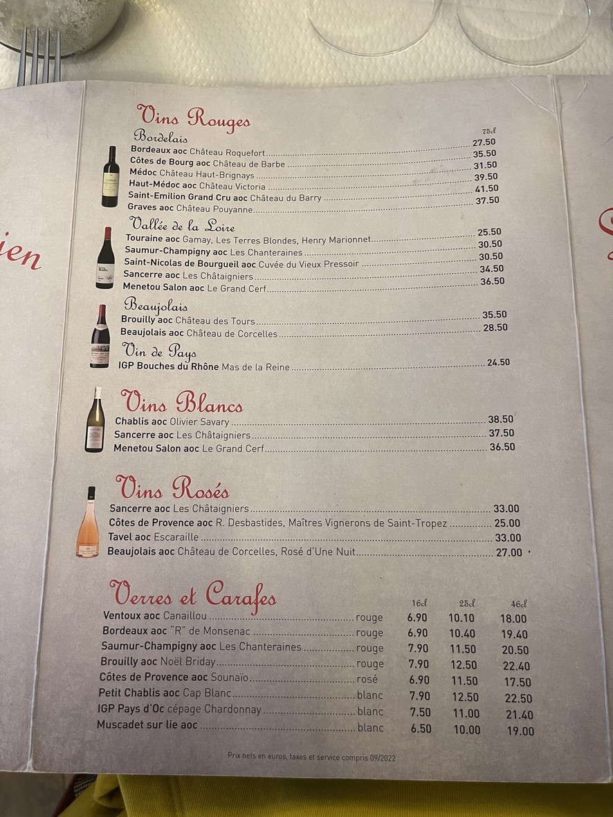 Le Bistro du Parisien menu 4