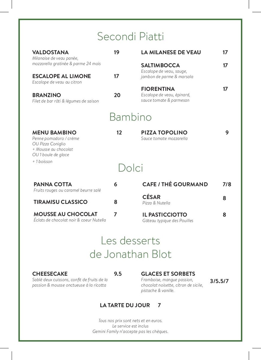 Gemini Boulogne menu 4