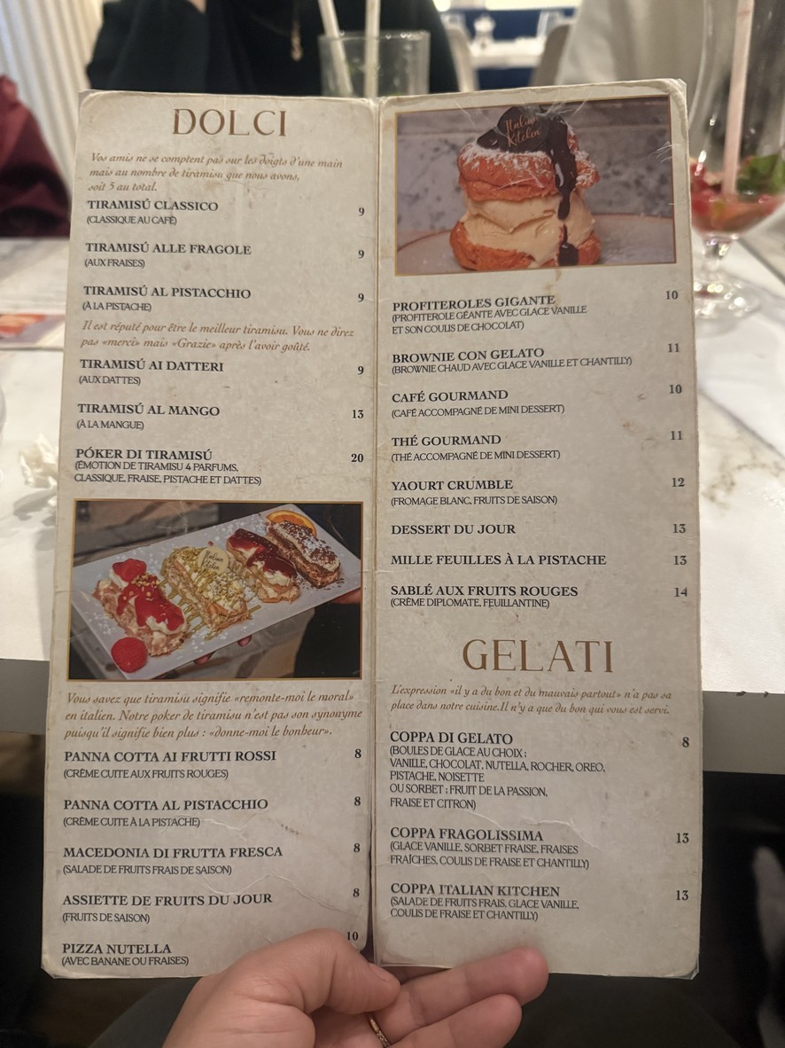 Italian Kitchen menu 3