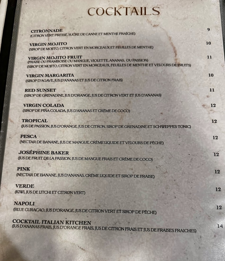 Italian Kitchen menu 4