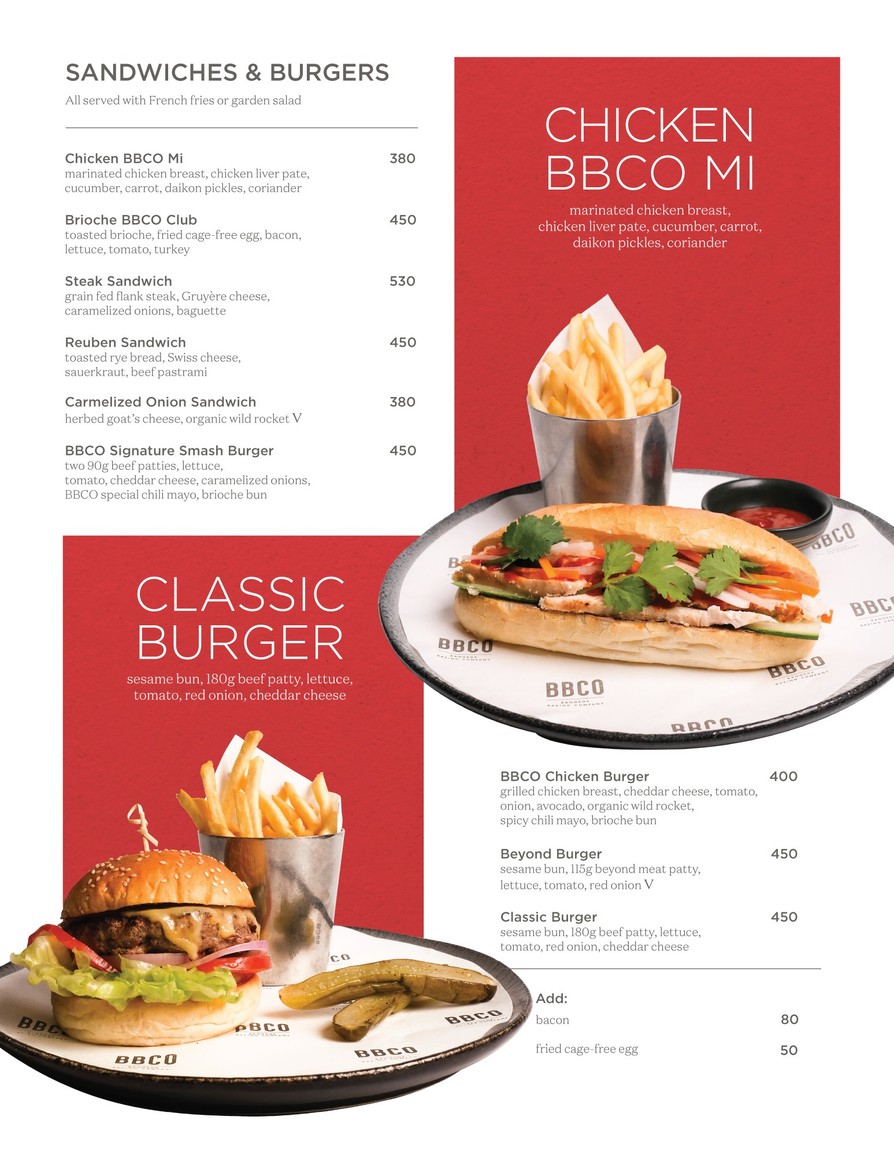 Bangkok Baking Company/BBCO menu 3