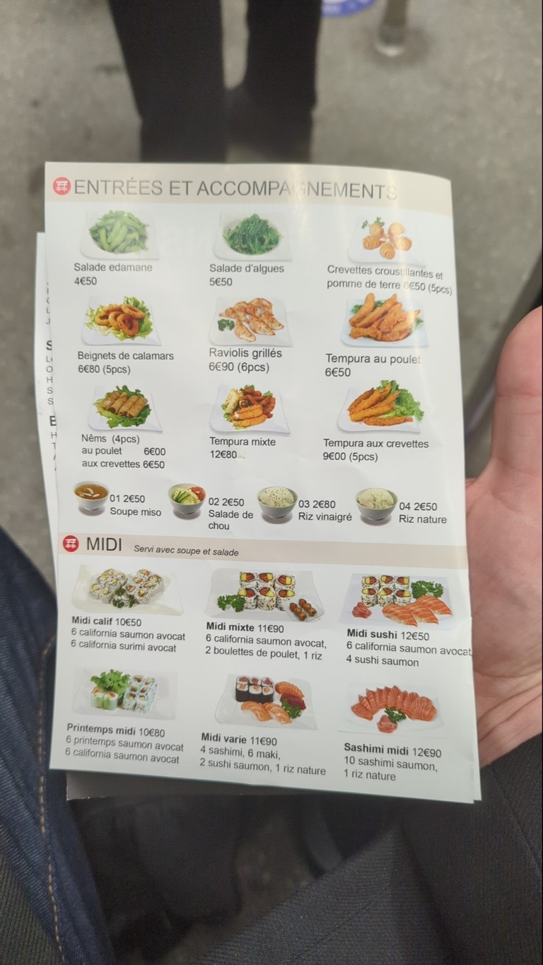 Sushi Gobelins menu 1