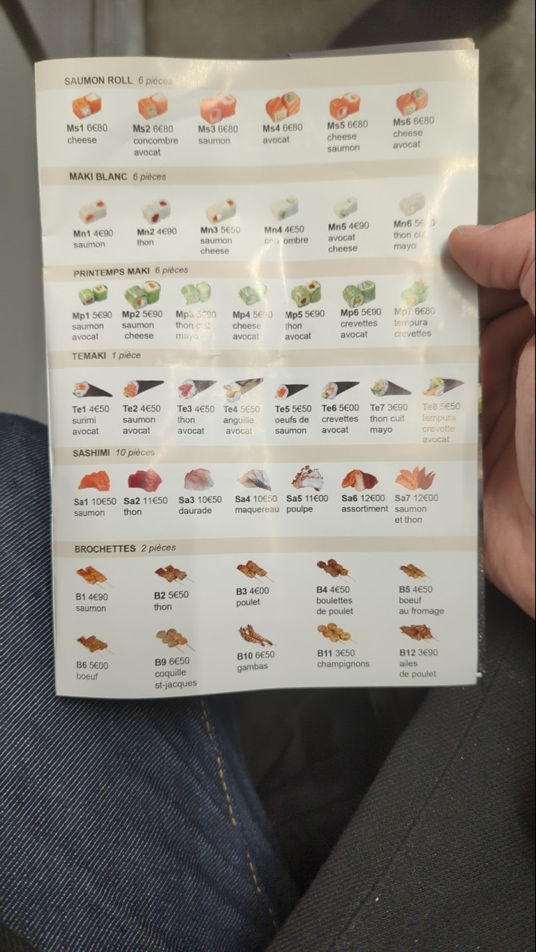Sushi Gobelins menu 2