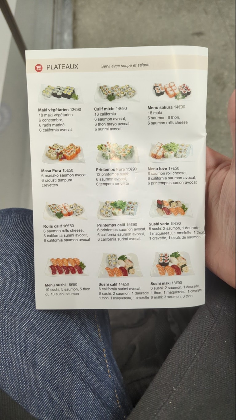 Sushi Gobelins menu 3