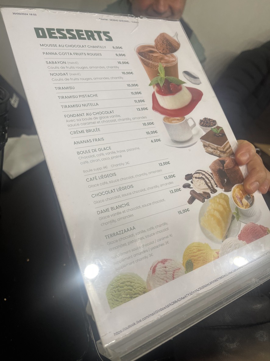 La Terrasse menu 2