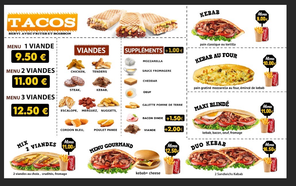 Le Ben's menu 1