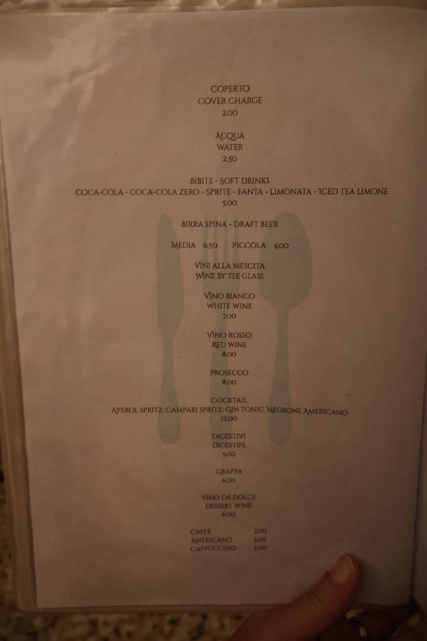 La Taverna dei Fori Imperiali menu 6