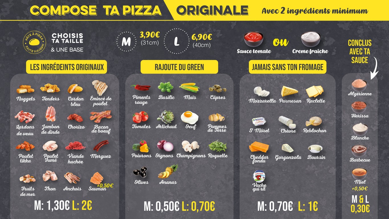Five Pizza Original - Clichy menu 3