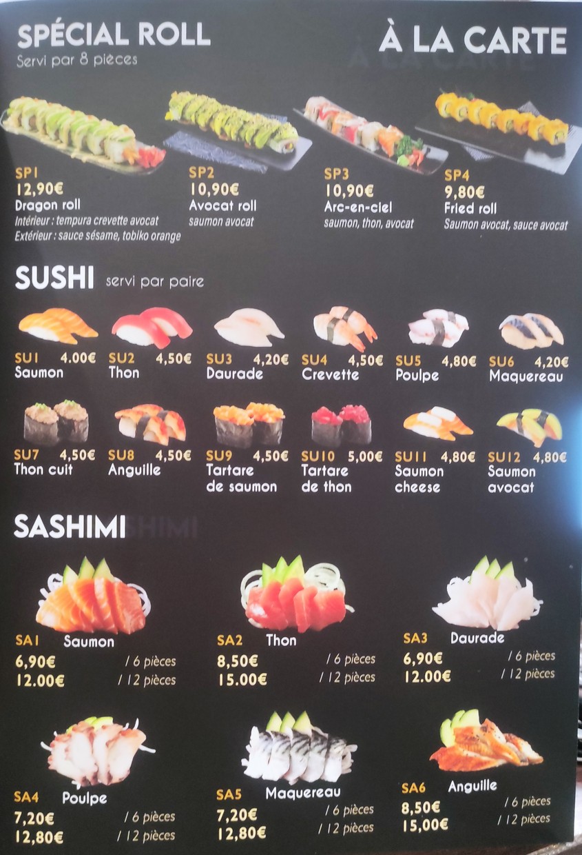 Yami Sushi 94 menu 8