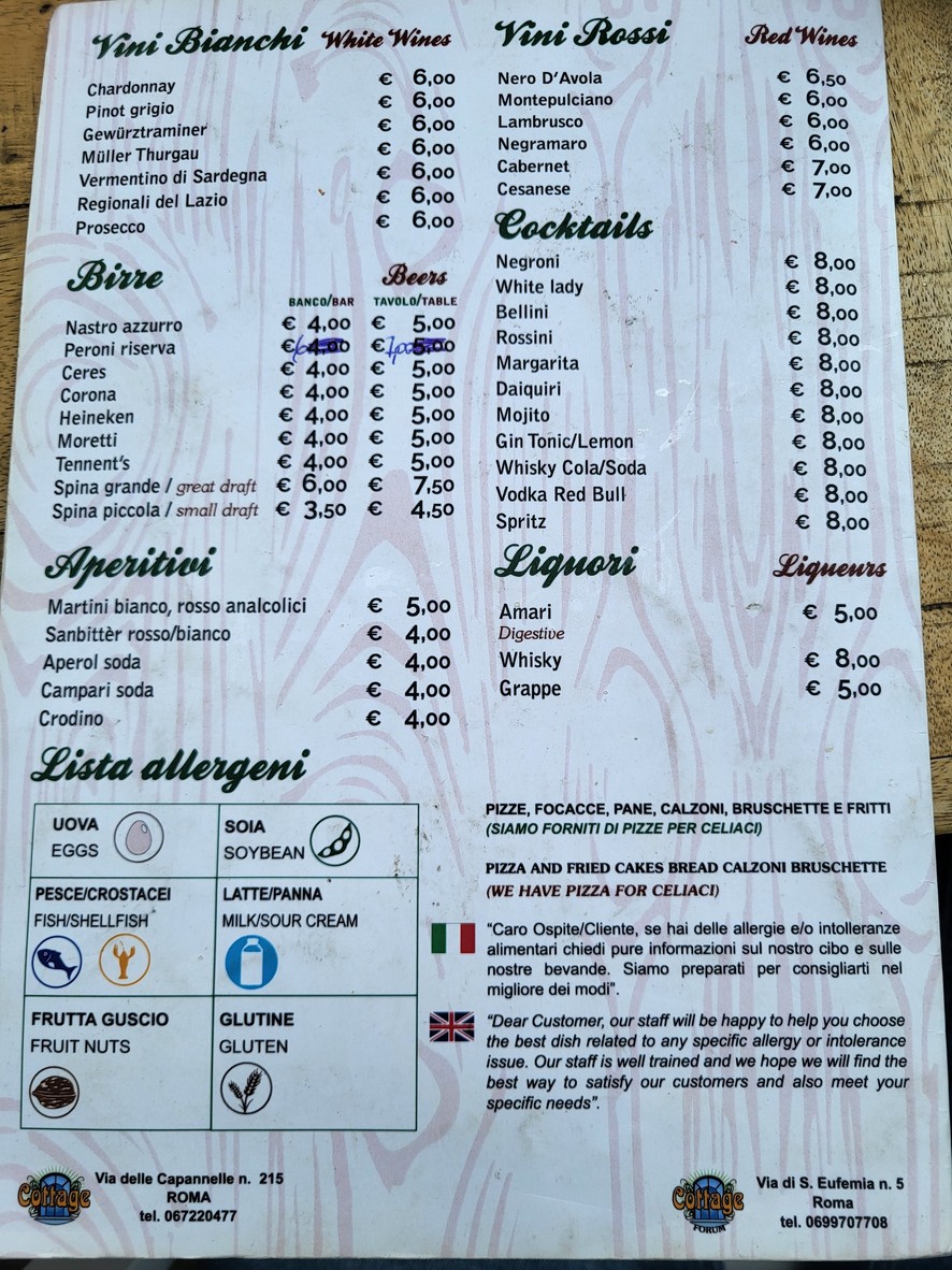 Caffè Roma Antica Enoteca menu 4