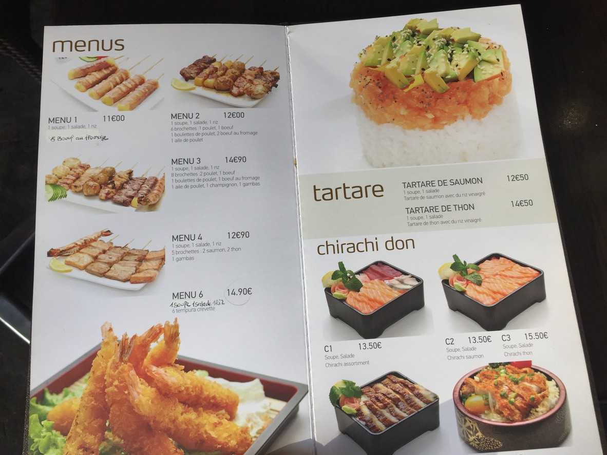 Hoki Sushi menu 3