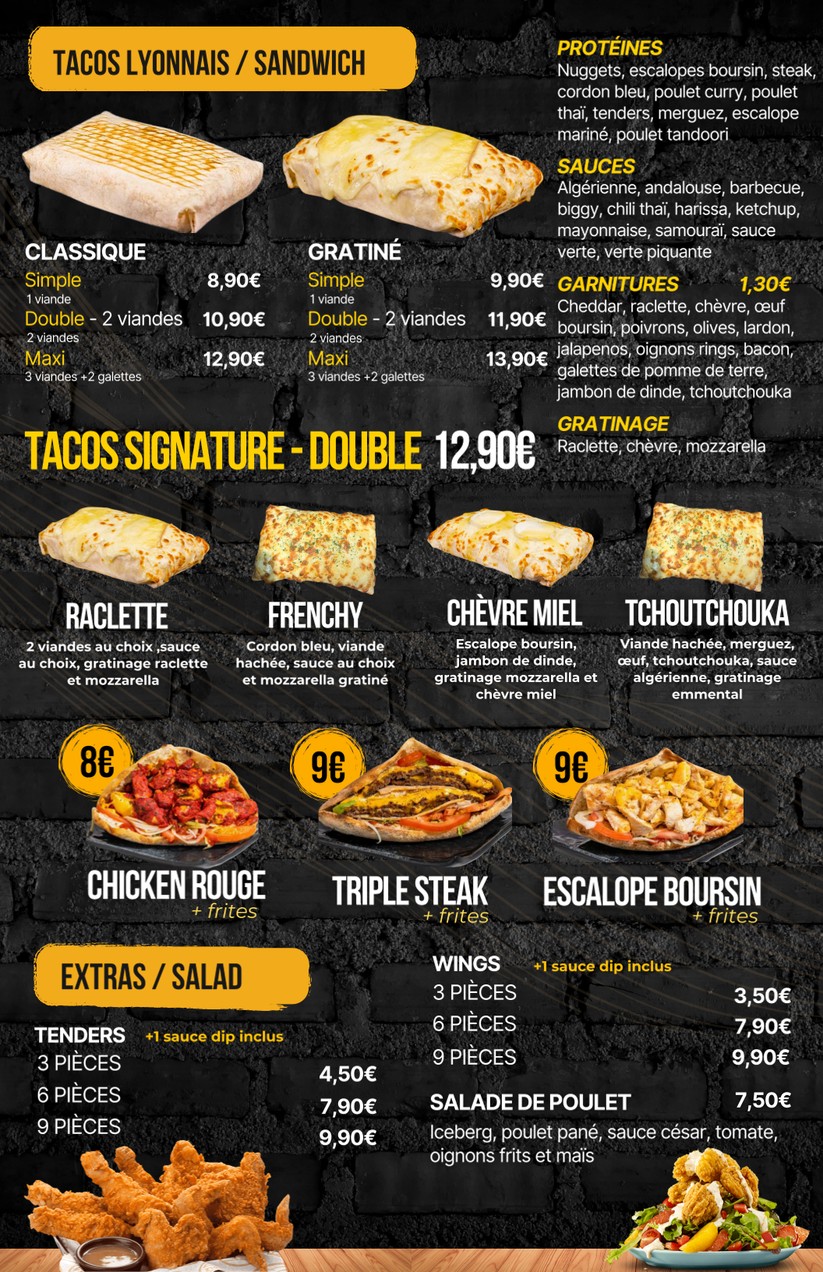 Sweet chicken menu 1