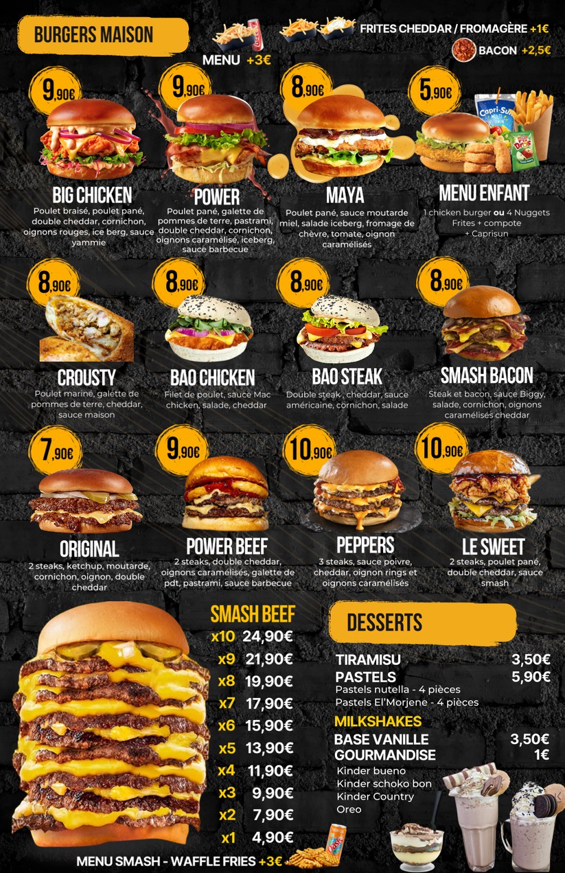 Sweet chicken menu 2