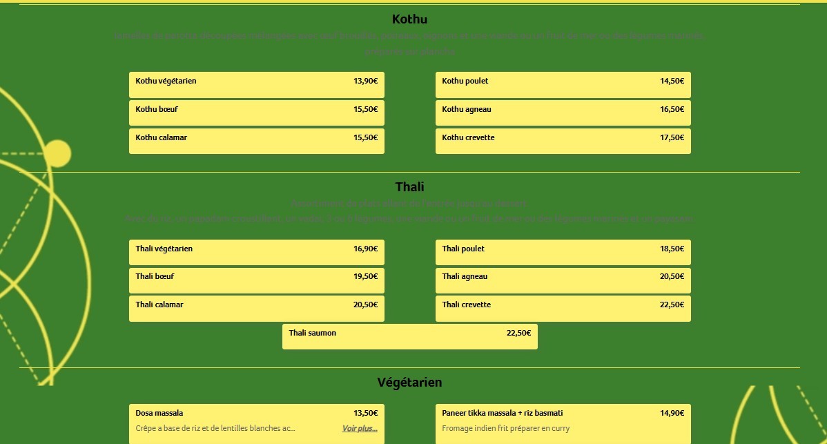 RAASA Indian street food menu 5