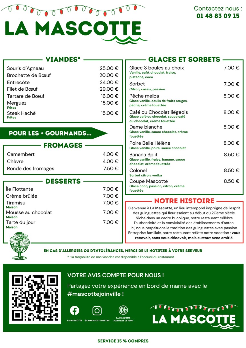 La Mascotte menu 2