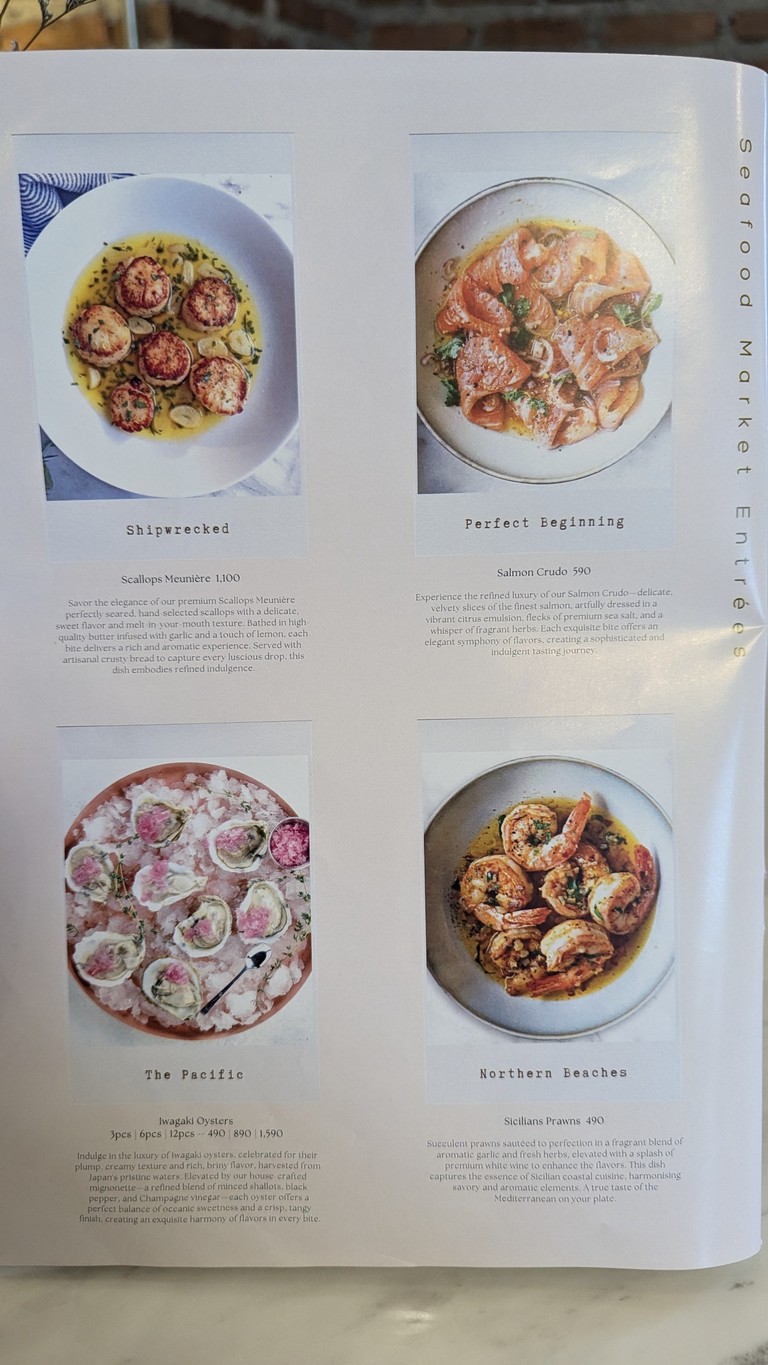 Cataleya Estate menu 3