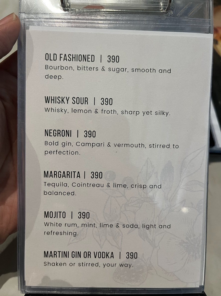 Cataleya Estate menu 4