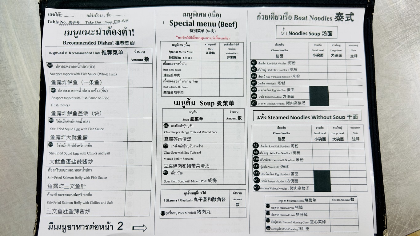 Louisvanich menu 2