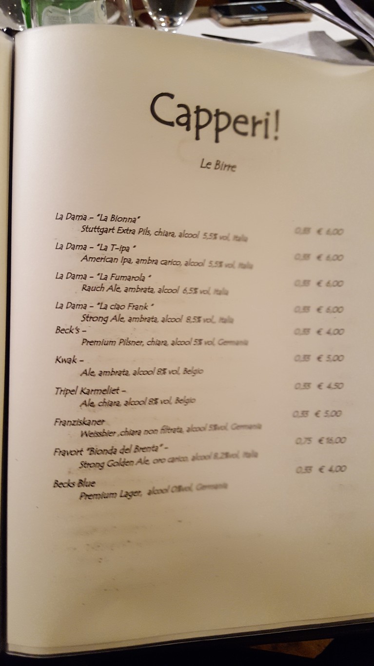 Ristorante Capperi! menu 1
