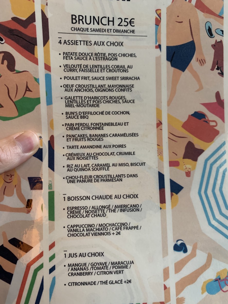 La Karambole menu 1