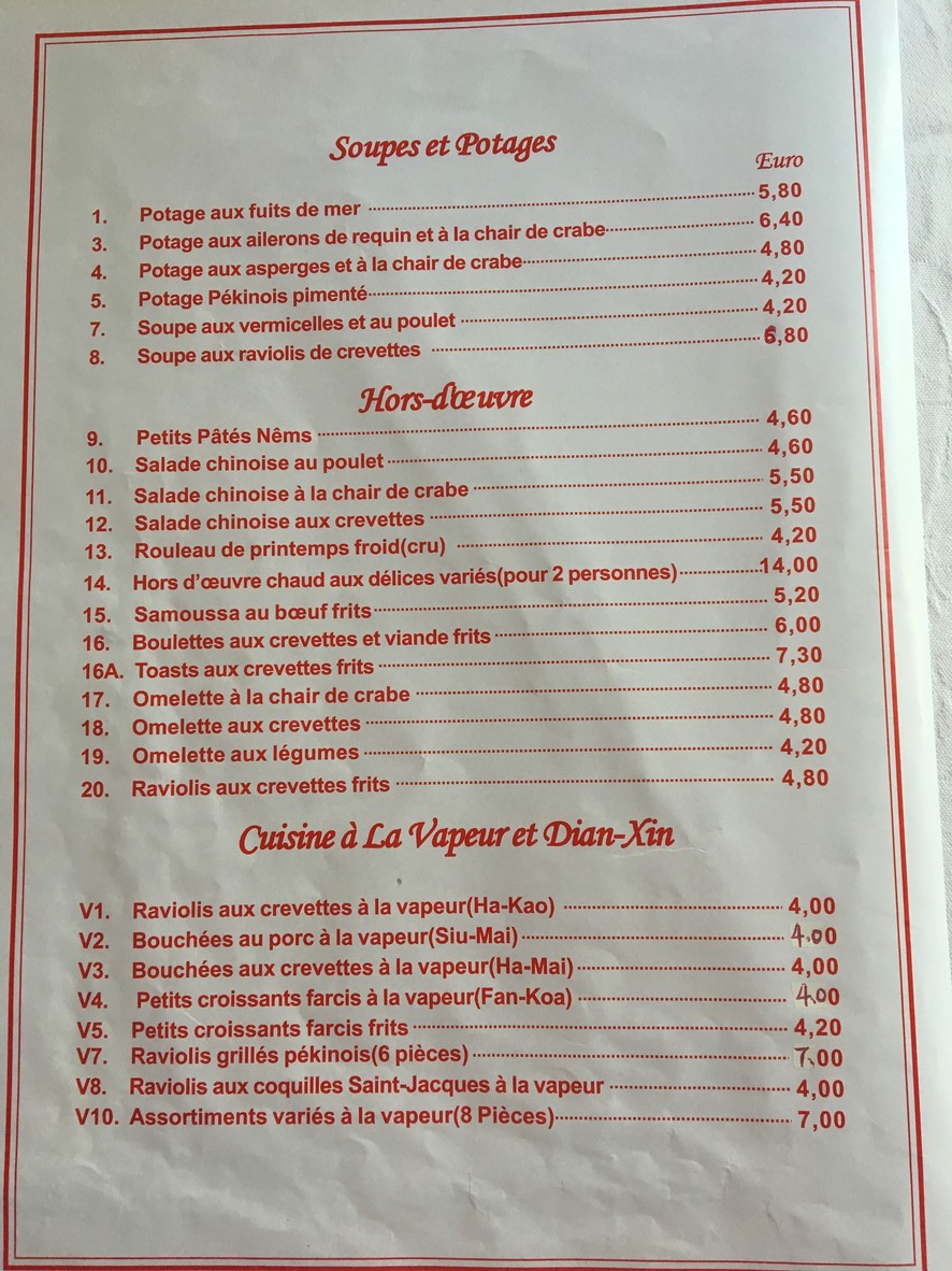 Jardin d'Asie menu 5